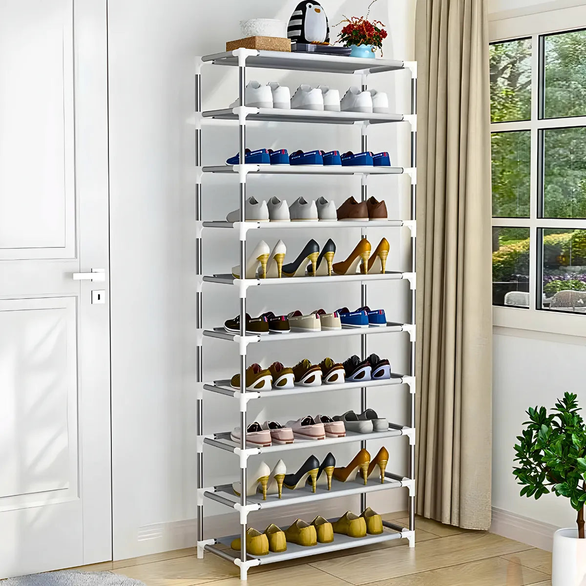 Sapateira Vertical organizador com  9 Prateleiras