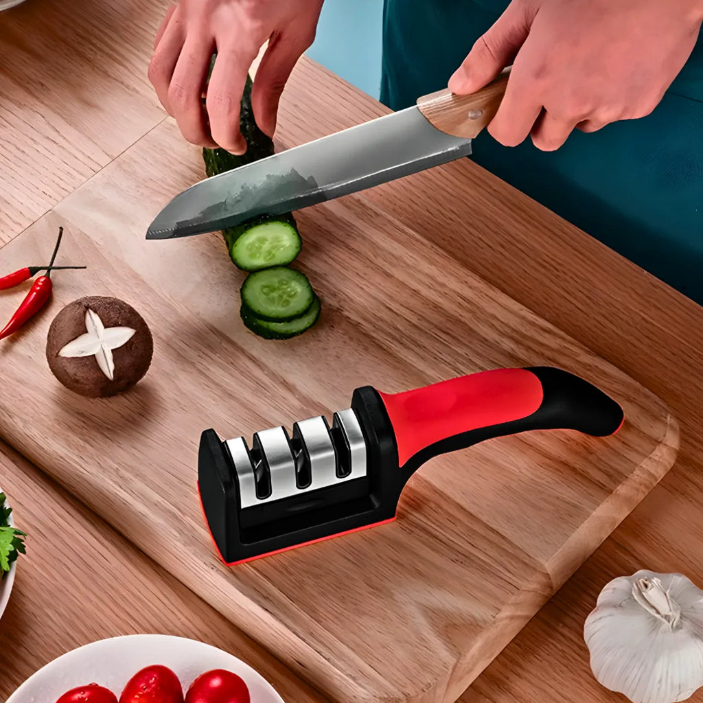 Afiador Amolador De Facas 3 Opções De Afiar Profissional