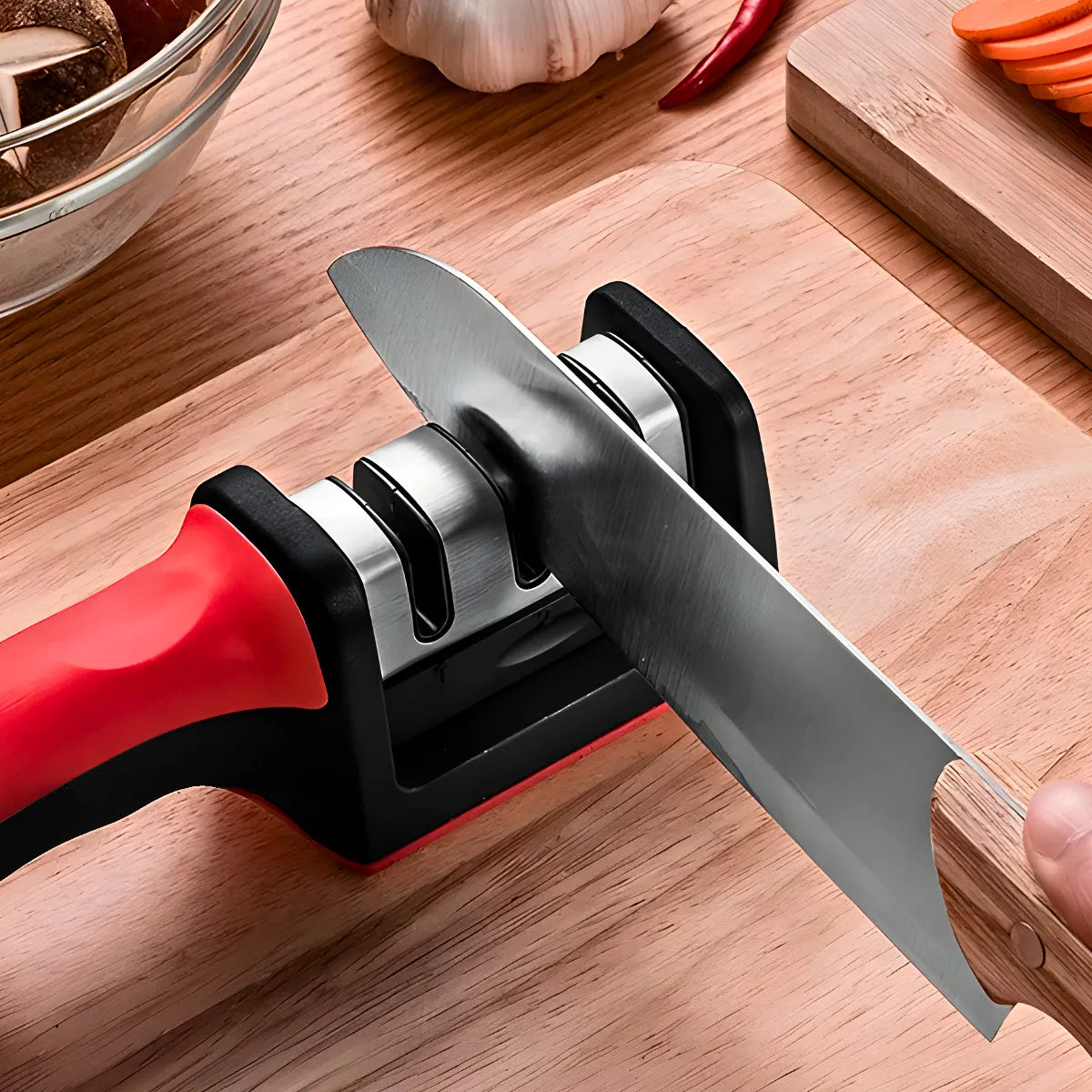 Afiador Amolador De Facas 3 Opções De Afiar Profissional