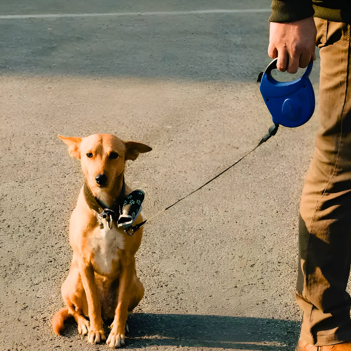 Coleira retrátil para cachorro