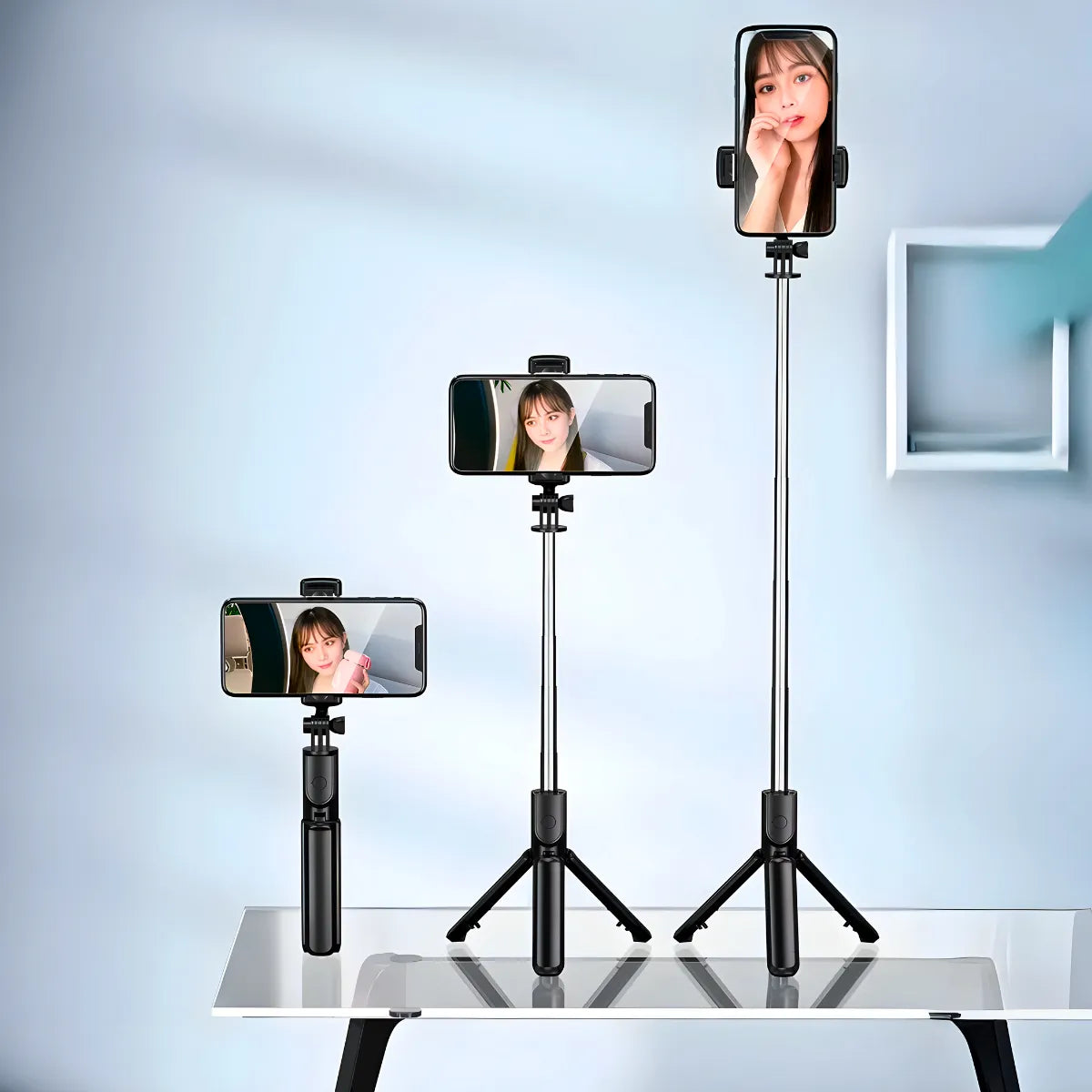 Bastão de Selfie com Tripé para Celular com Controle Dispara