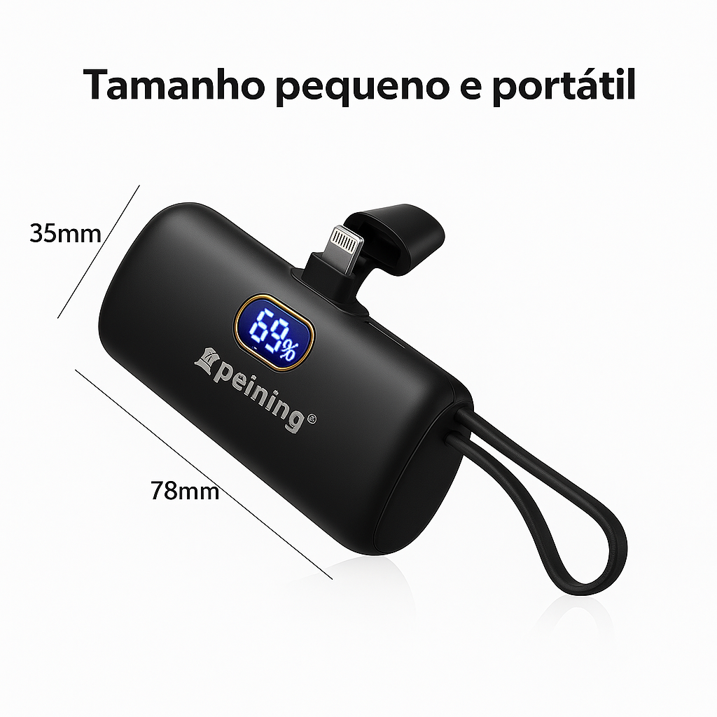 Carregador portátil 5000mAh - PRETO