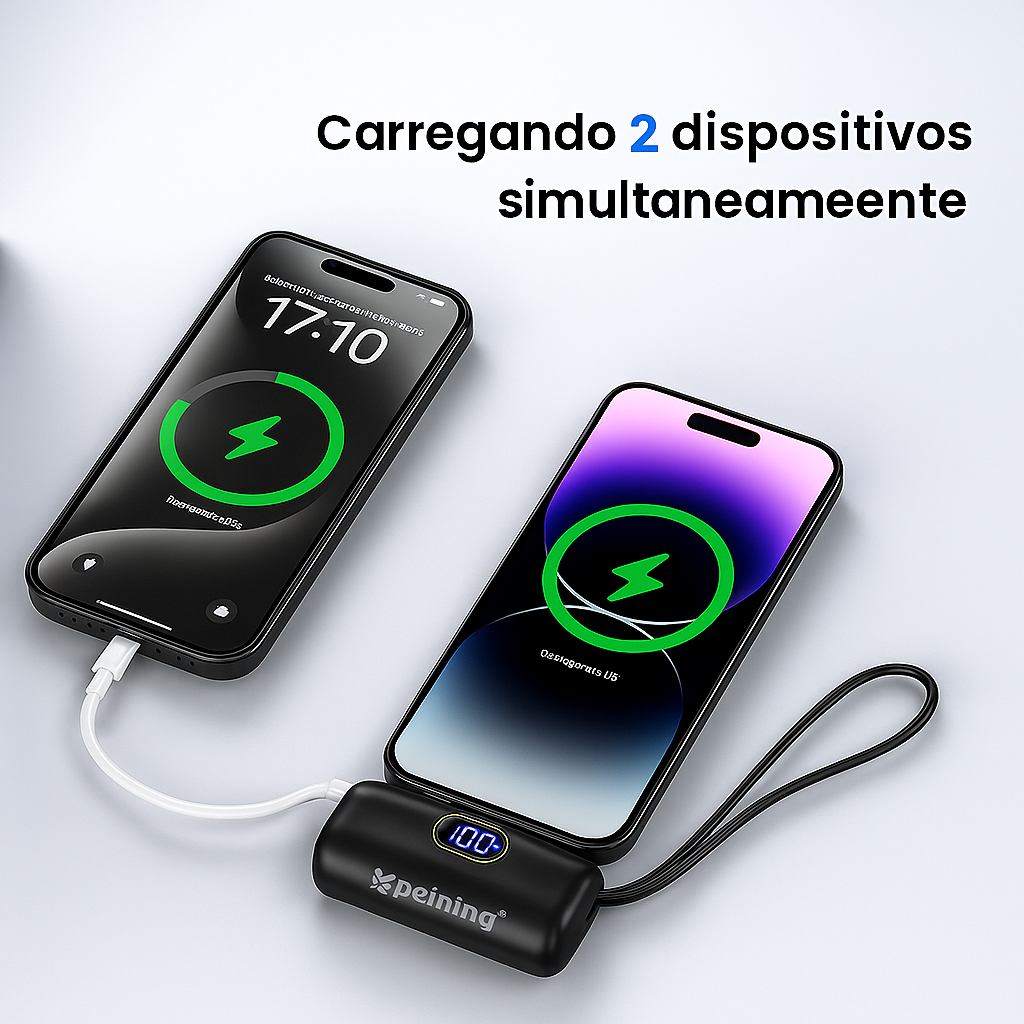 Carregador portátil 5000mAh - PRETO
