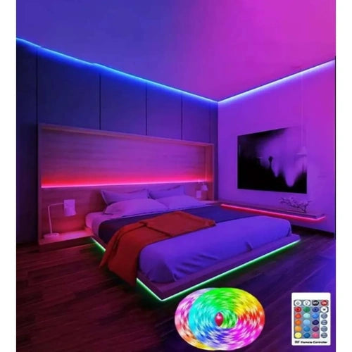 Fita de LED RGB 5 Metros com Controle Remoto