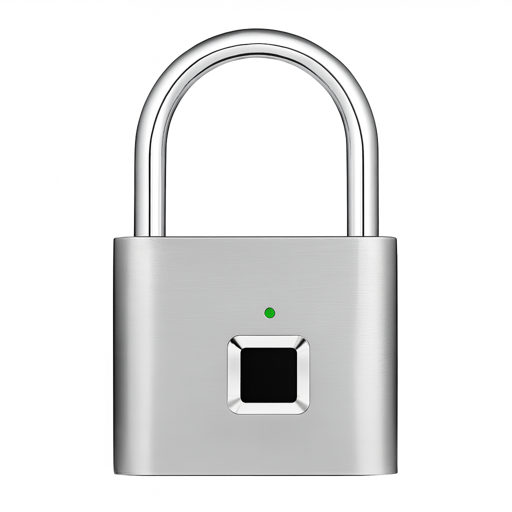 Cadeado Biométrico com Impressão Digital Preto